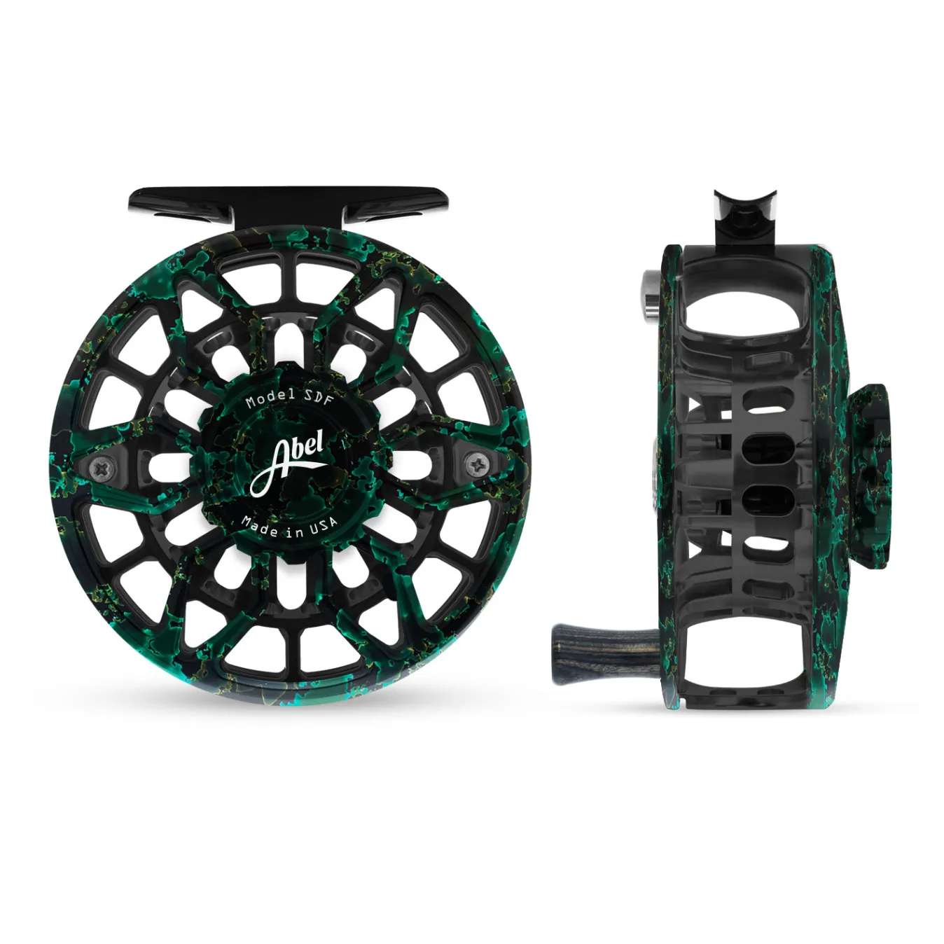 Abel SDF Ported Fly Reel - Retro Green Black