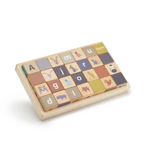 Alphabet blocks wild animals