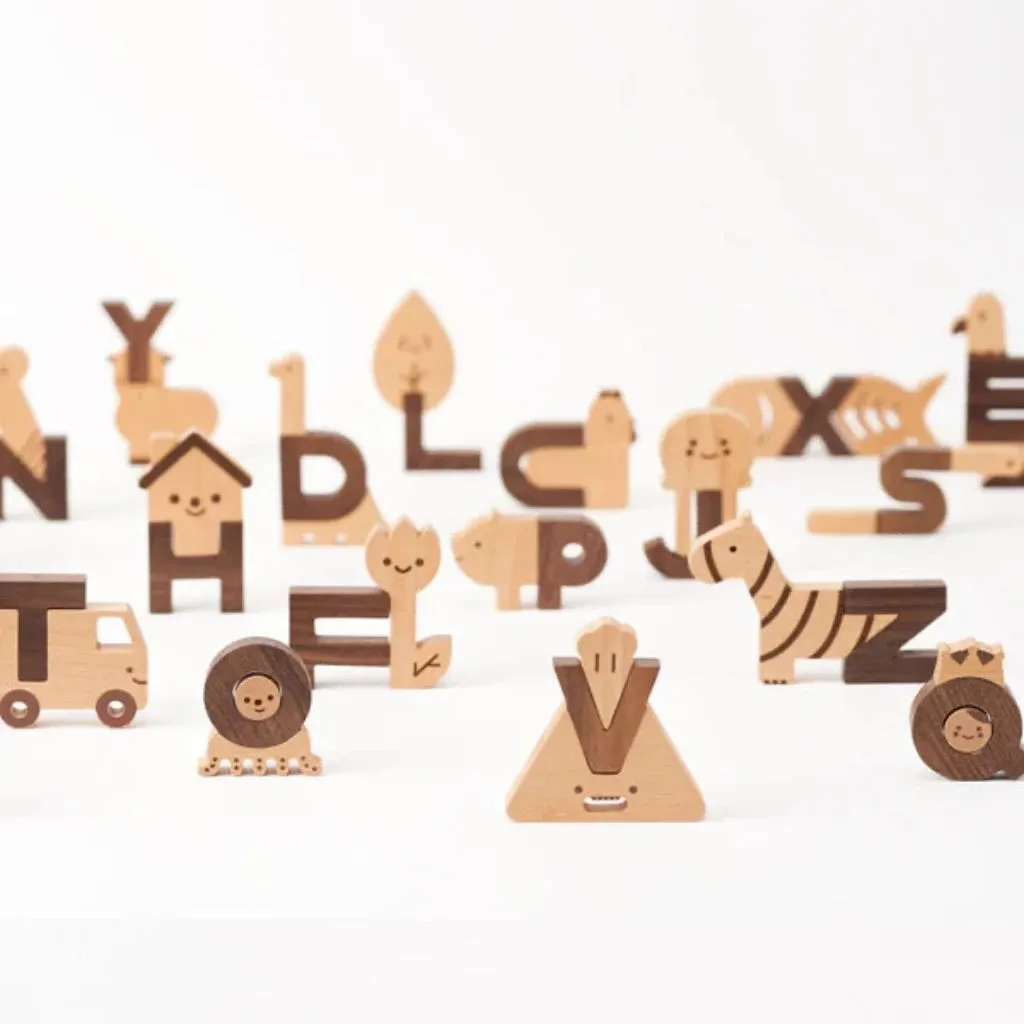 Alphabet play block set