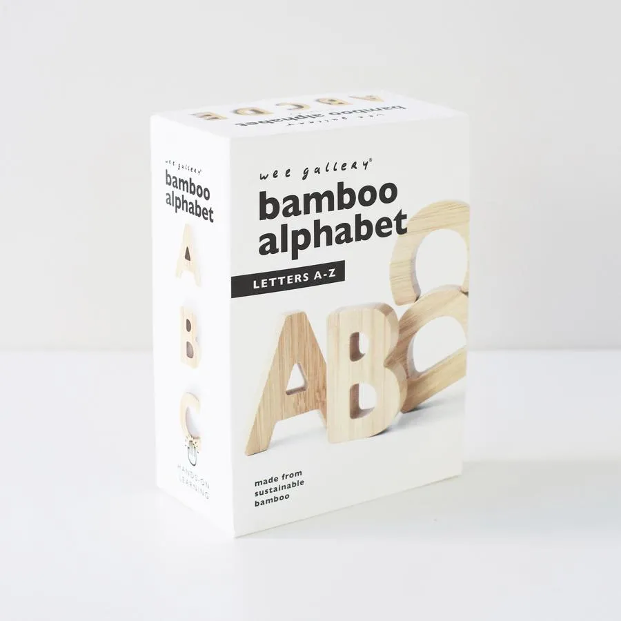 Bamboo Alphabet Blocks