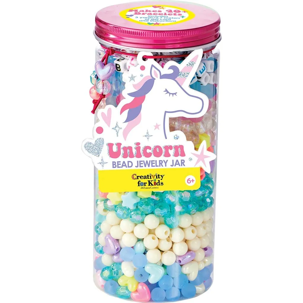 Bead Jewelry Jar - Unicorn