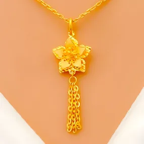 Blooming 22K Gold Floral Pendant Set