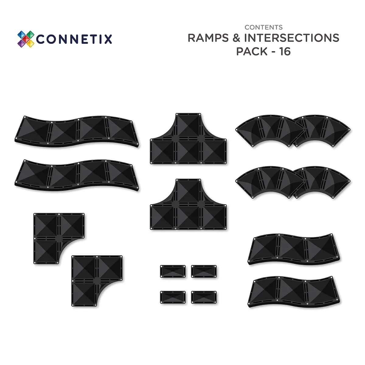 Connetix Tiles Ramps & Intersections Pack 16 pc