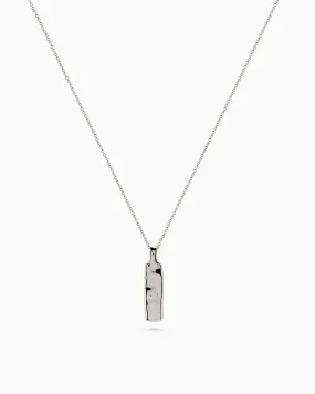 Custom Organic Tag Narrow | White Gold