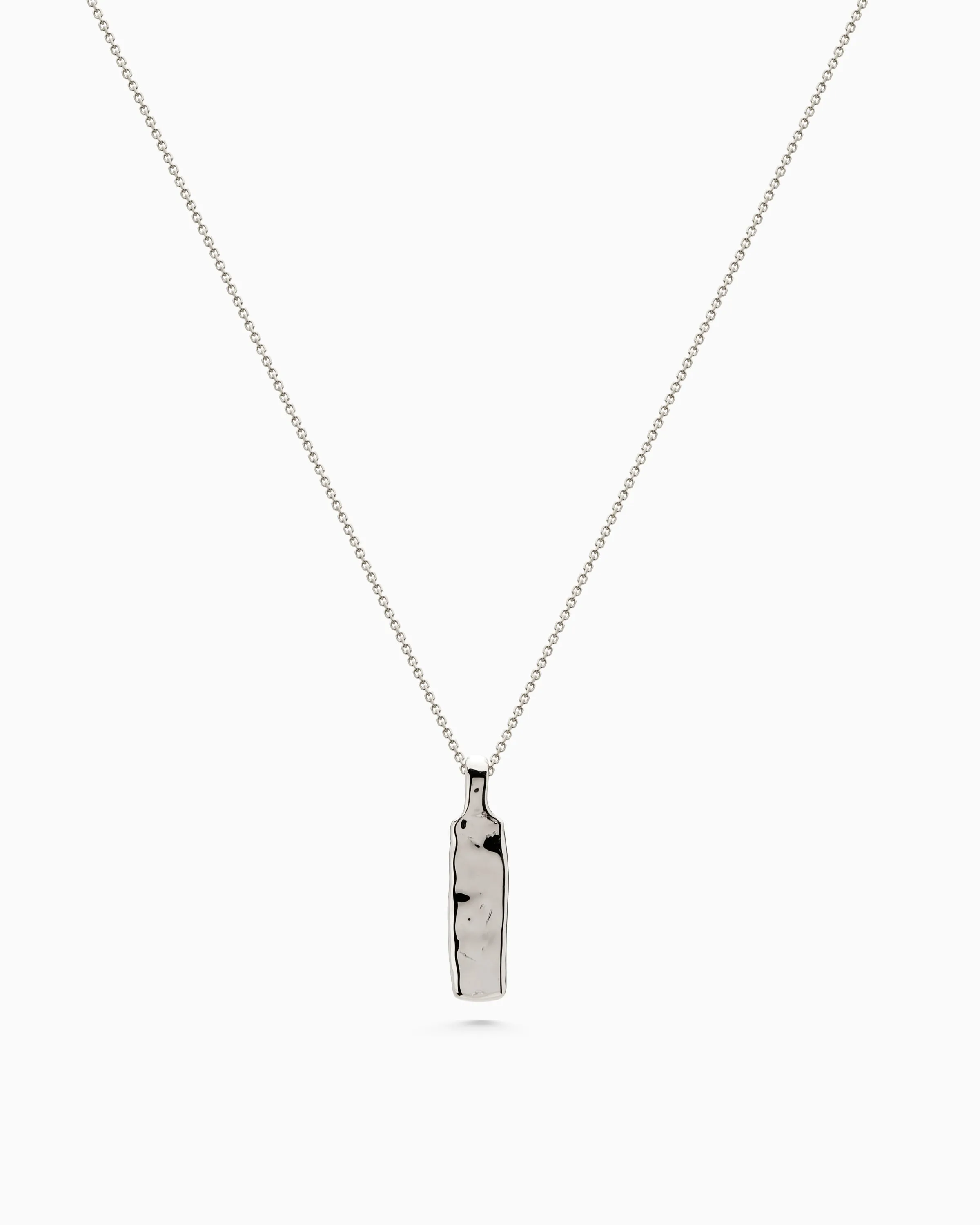 Custom Organic Tag Narrow | White Gold