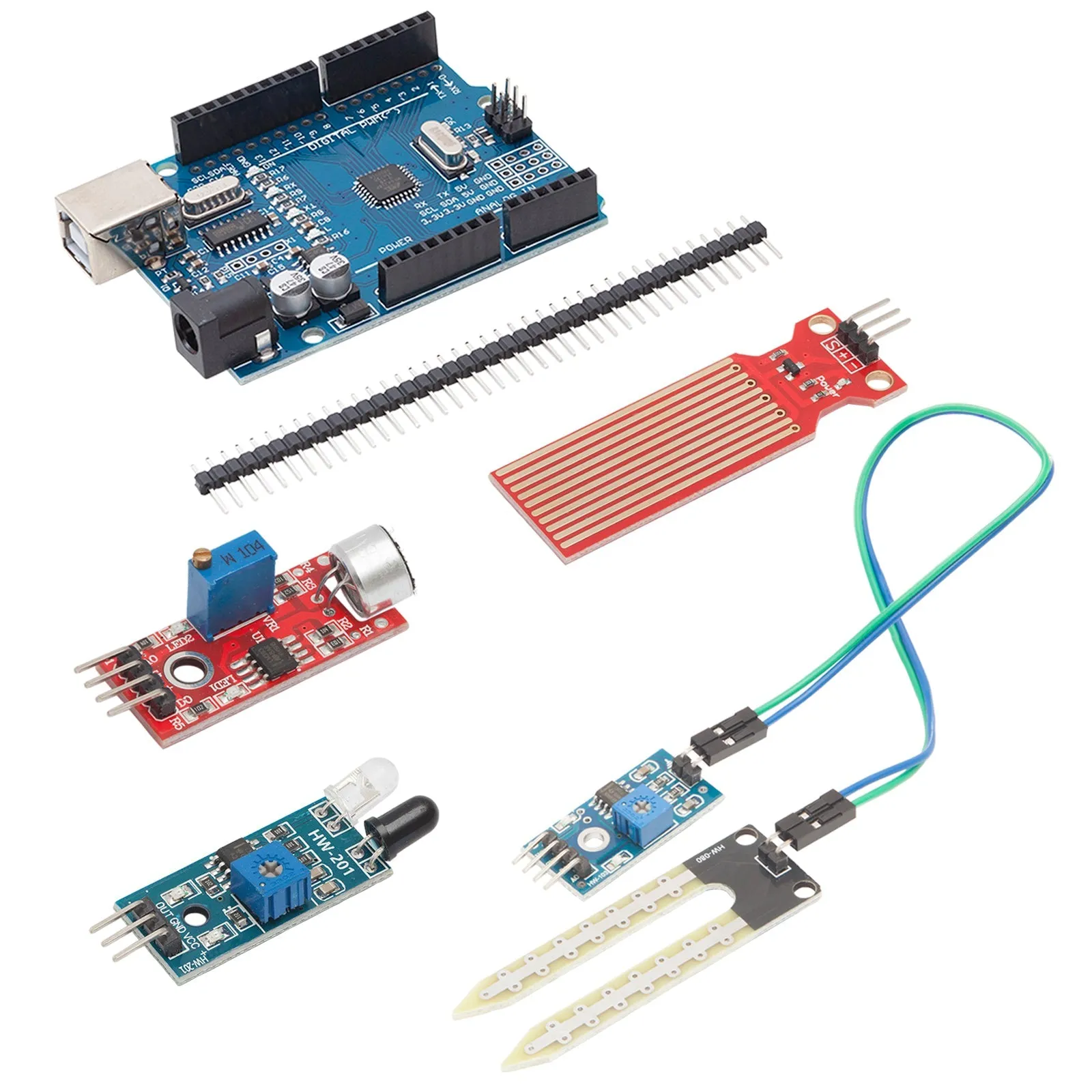 Elektronik Basic Starter Kit mit MCU, Breadboard, Sensor-Modulen und Widerstand Set kompatibel mit Arduino