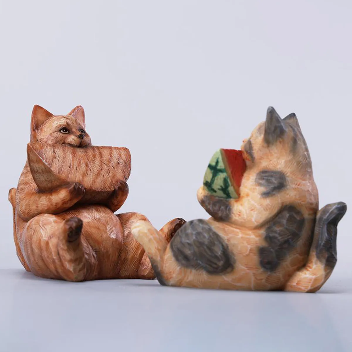 HiPlay HEADCREST Cat Figure, Hand Carving Cat ver9, Expertly Hand-Painted Lifelike