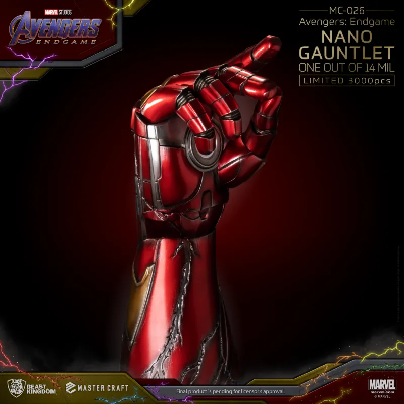 [LIMITED 3,000 PIECES] Beast Kingdom MC-026 Marvel Avengers: Endgame Master Craft Nano Gauntlet 1/14,000,605 Futures 1:1 Scale Master Craft Figure Statue