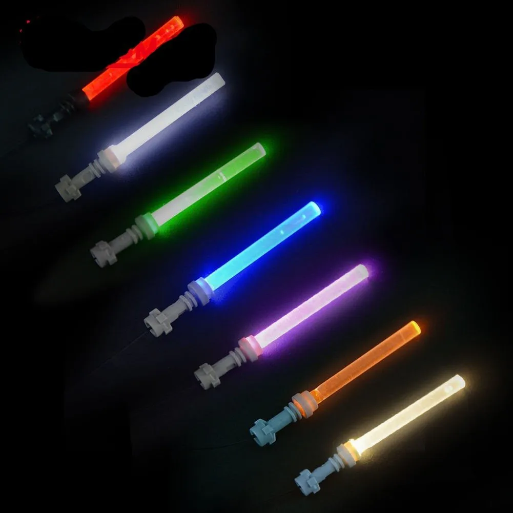 MOC  Compatible  LED Colorful LED Light Saber Powered by USB Lightsaber for  For Trooper Star War Figure Blocks Bricks Toy