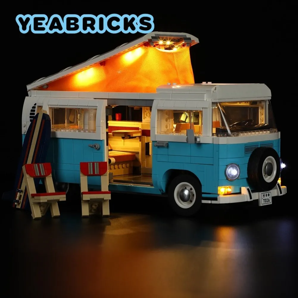 MOC  Compatible  LED Light Kit for 10279 T2 Camper Van Building Blocks Set (NOT Include The Model) toys