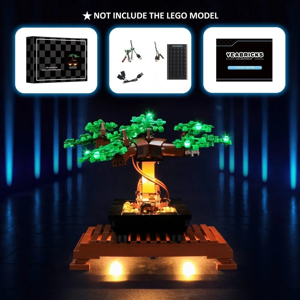 MOC  Compatible  LED Light Kit for 10281 Green Bonsai Tree Building Blocks Set (NOT Include the Model) Bricks toys