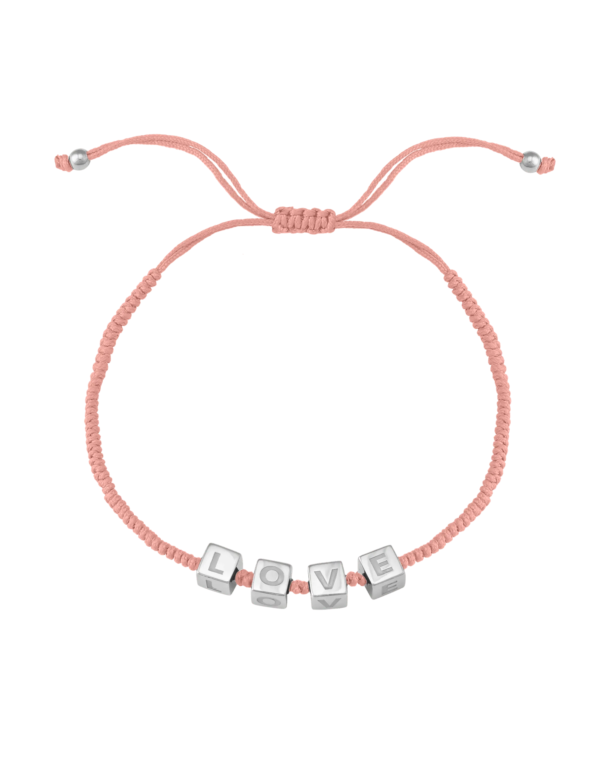 Pink : Alpha Block Bracelet - 925 Sterling Silver