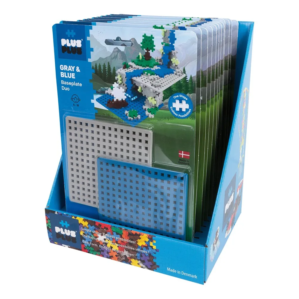 Plus-Plus - Baseplates - Blue & Grey