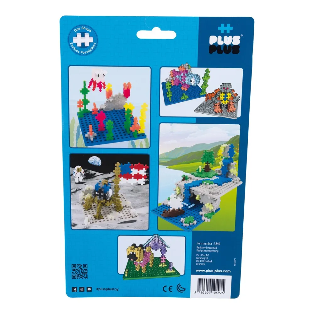 Plus-Plus - Baseplates - Blue & Grey