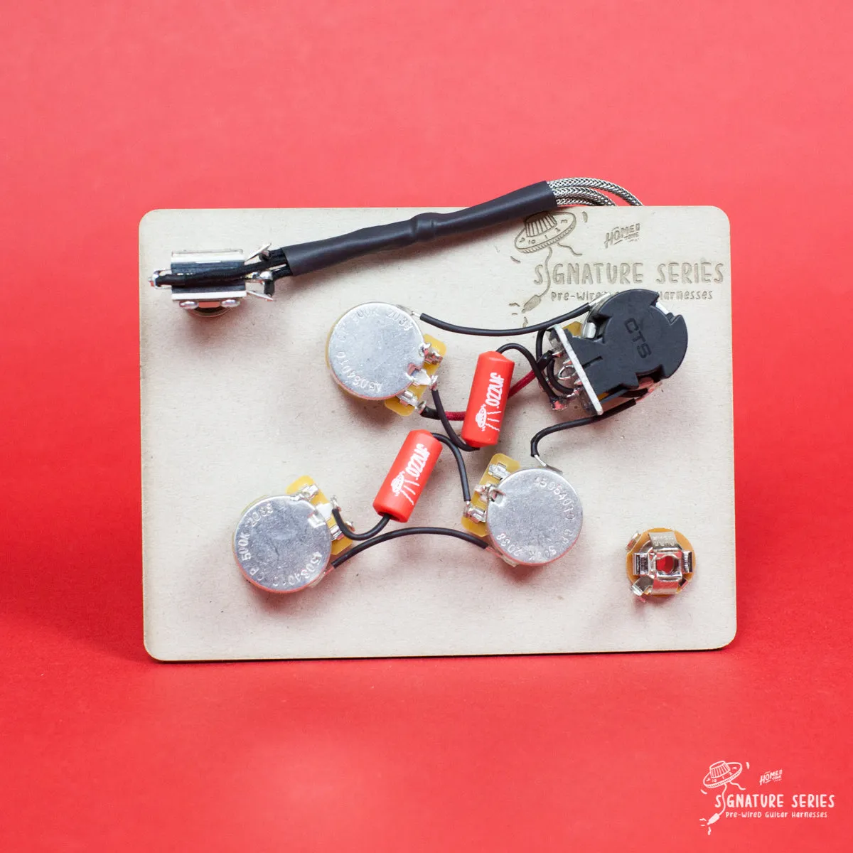 Pre-Wired Guitar wiring harness | 50s style Les Paul Phase switch PG Push/Pull kit | Right Handed