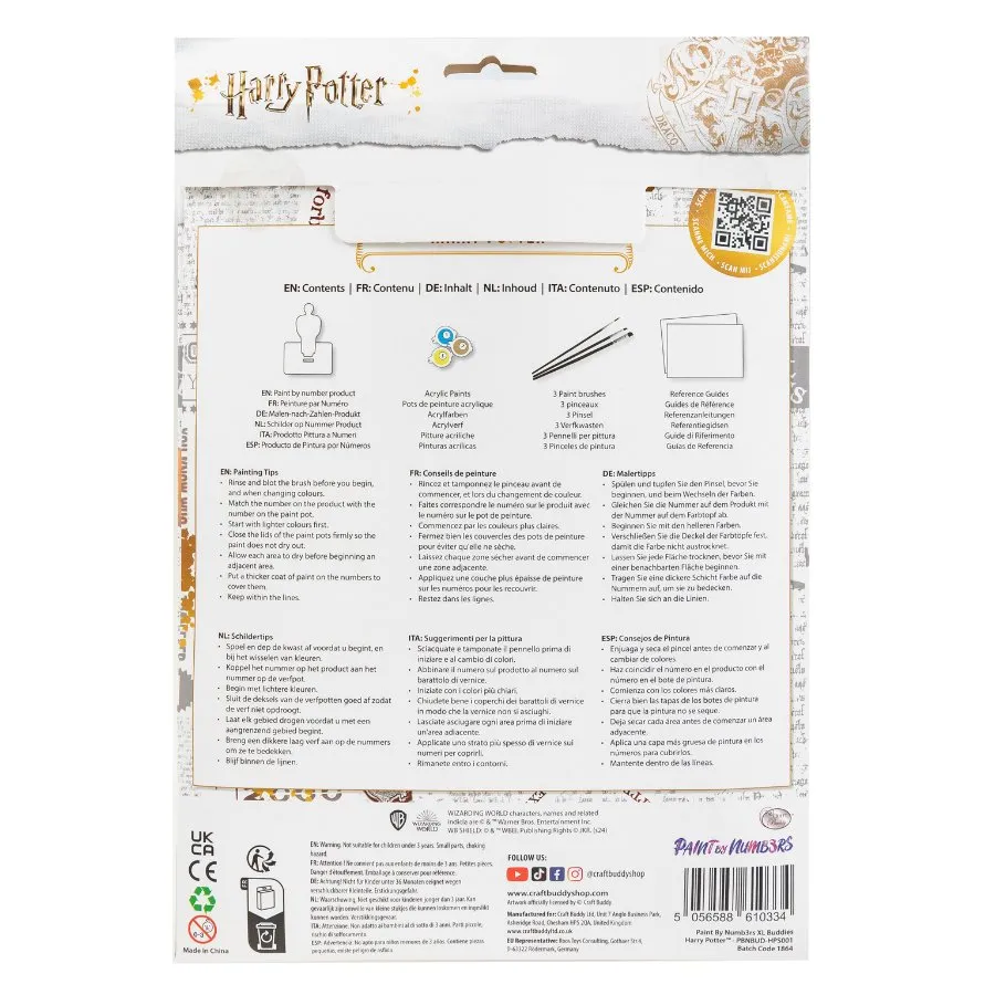 "Harry Potter" Harry Potter Paint By Numbers XL Buddies Kit