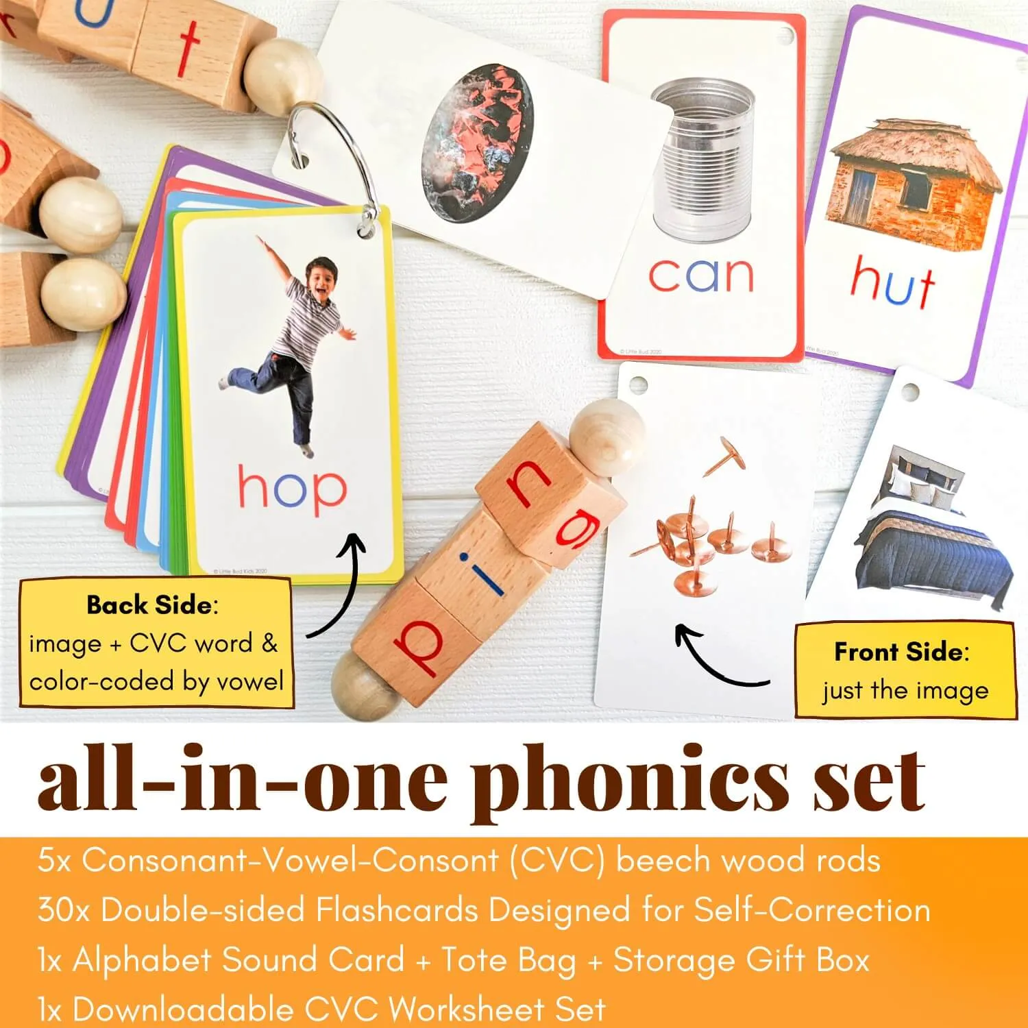 Spin-and-Read Phonetic Reading Blocks | Box-Free Set