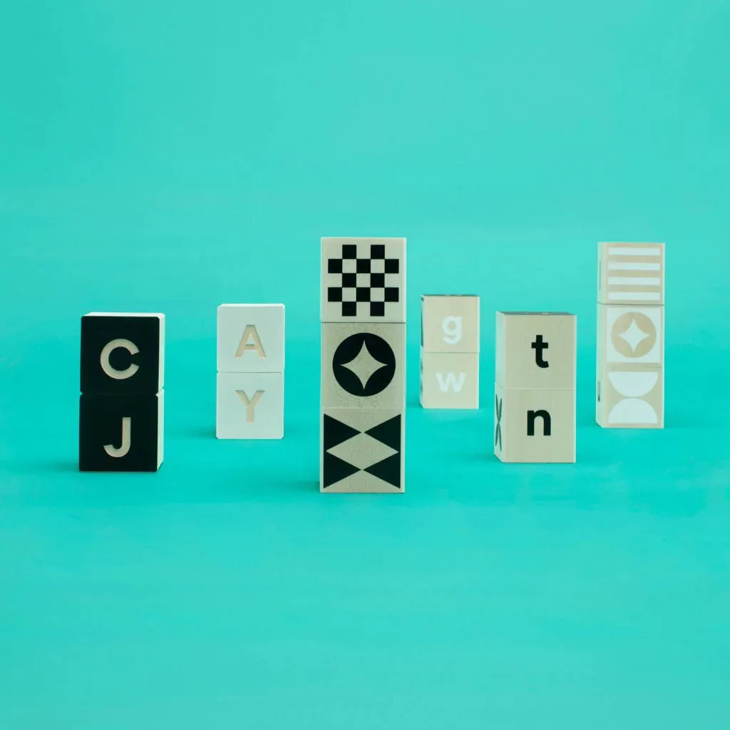 Two Tone Alphabet Blocks